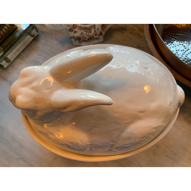 California Pottery Vintage Pottery Rabbit Casserole Tureen For Sale - Image 4 of 12