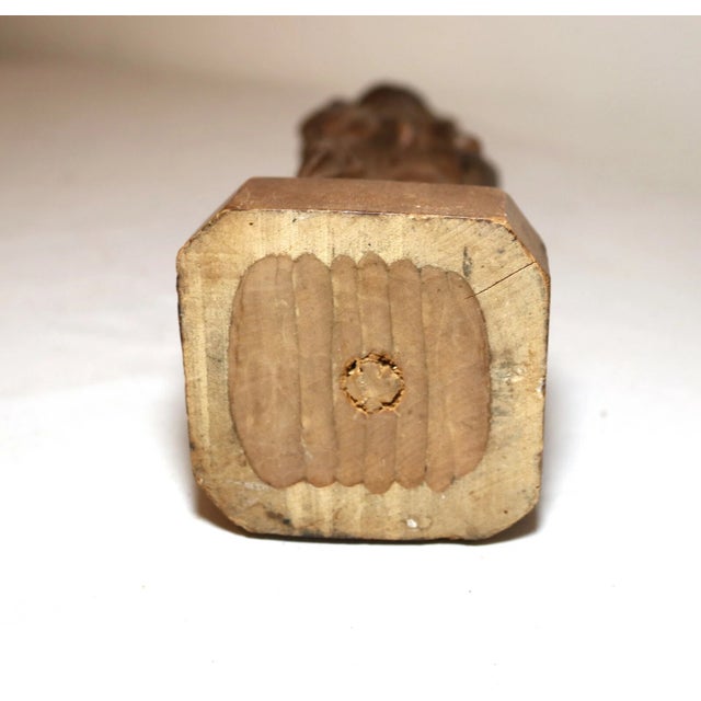 Antique 1800's Religious Hand Carved Wood Mary Madonna Jesus Sculpture Statue For Sale - Image 12 of 12