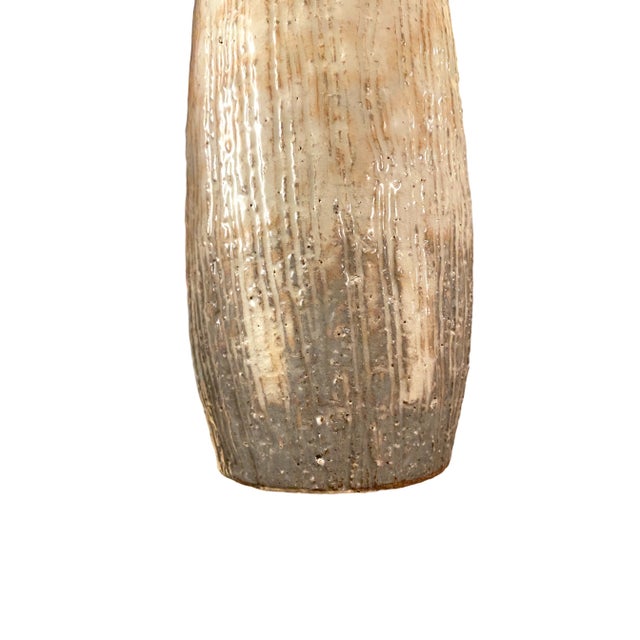 Ceramic Mid 20th Century Japanese Shigaraki-Style Textured Stoneware Ikebana Vase For Sale - Image 7 of 9