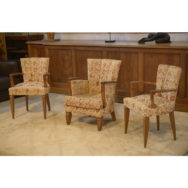 Bridge Armchairs by Jules Leleu, 1930s, Set of 3 For Sale - Image 17 of 17