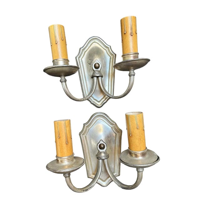 These wall sconces are perfect in so many styles of architecture and in so many settings in your home. The original patina...