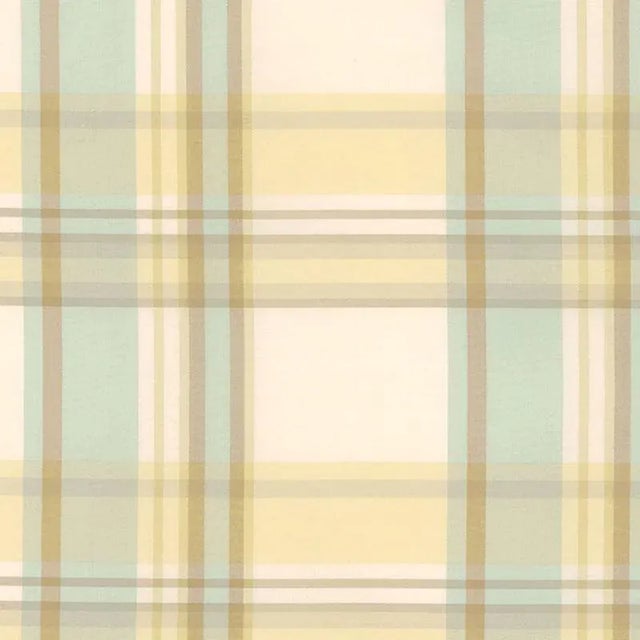 Contemporary Sample - Schumacher Birmingham Silk Plaid Fabric in Wheat For Sale - Image 3 of 3