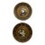 Kayser Sohn, Renaissance Figures – Pair of Decorative Inlaid Mother of Pearl and Tortoiseshell Corviniello Chargers 11 3/8", Dated 1884 For Sale