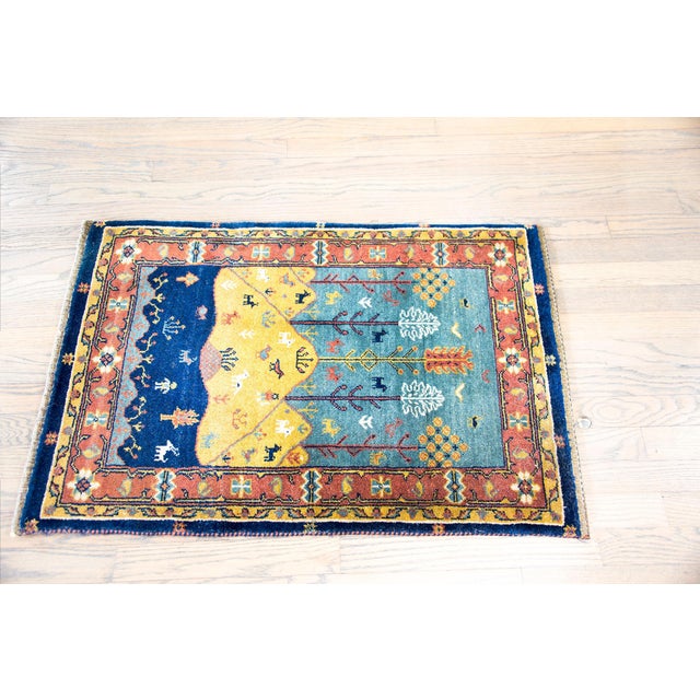 Mid-20th Century Persian Bidjar Pictorial Rug For Sale - Image 4 of 14