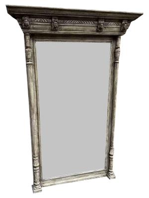 Large Antique 19th Century French Painted Mirror