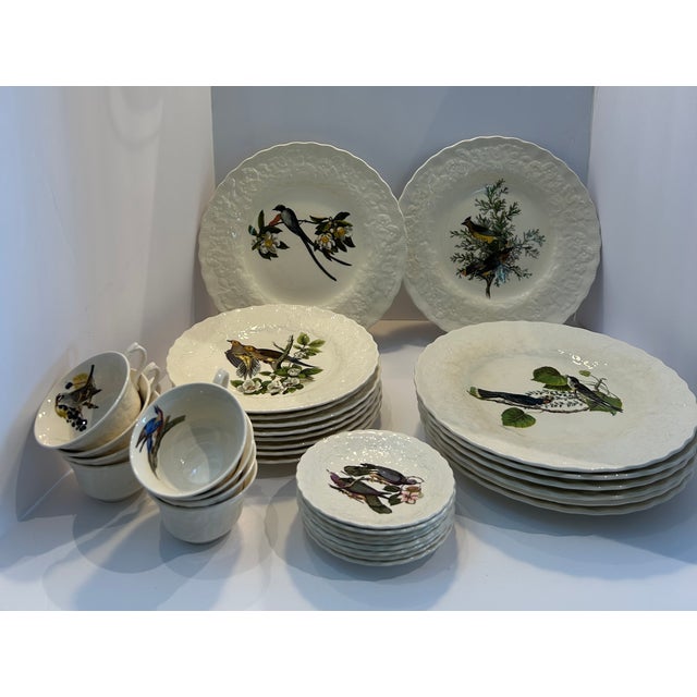 Ceramic Vintage Alfred Meakin Audubon Birds of America Dinnerware Service for Eight — 32 Pieces For Sale - Image 7 of 12