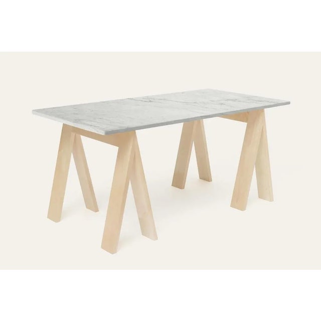 Not Yet Made - Made To Order Set of Bock Birch Trestles by Storängen Design For Sale - Image 5 of 7