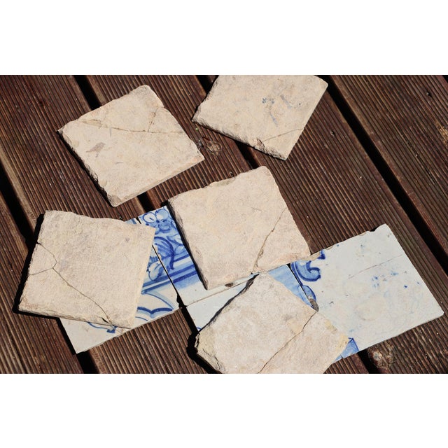 Tile Mural Panel Depicting a Baroque Jardinière With Flowers, Portuguese, 18th Century For Sale - Image 12 of 12