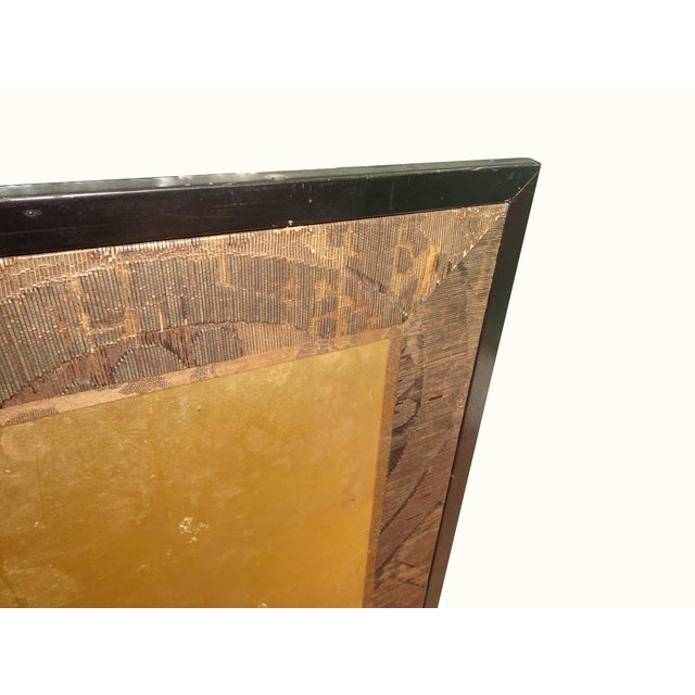 1800s Japanese Four Panel Screen Picture Genji Tokugawa W Letter of Authenticity For Sale - Image 15 of 15