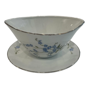 Chodziez Fine China Gray Boat in Brenda Pattern