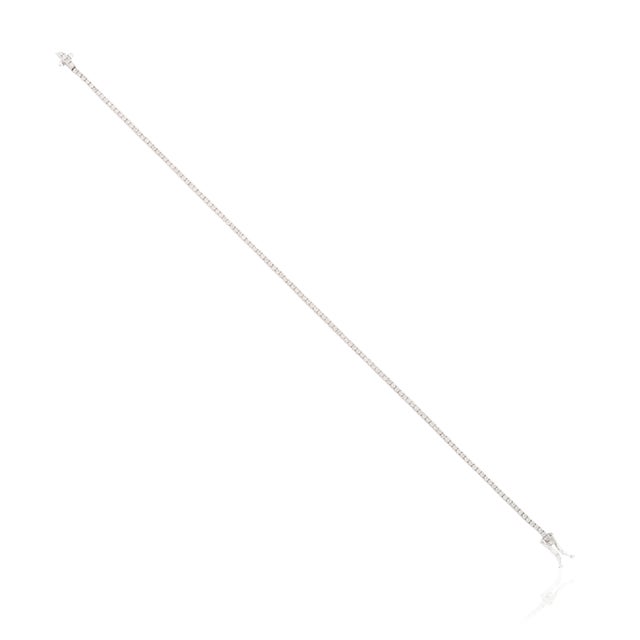 Not Yet Made - Made To Order Certified 1.15ct Diamond Tennis Bracelet in 14k White Gold Everyday Luxe Style For Sale - Image 5 of 13