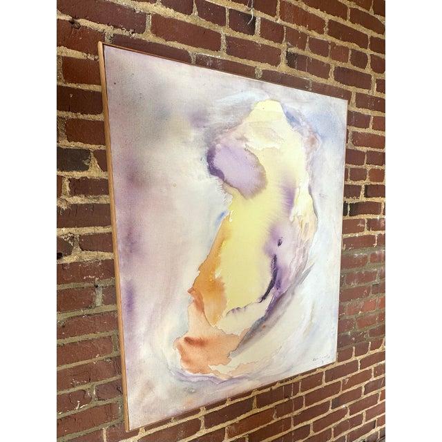 Abstract Large Abstract on Canvas by Edith A. Smith (Virginia) For Sale - Image 3 of 9