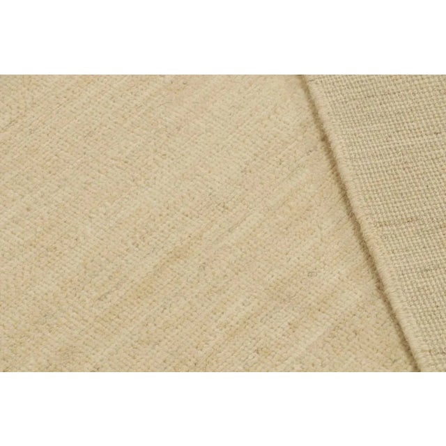 Textile Rug & Kilim’s Contemporary Textural Solid Rug in Beige -12'11x13 For Sale - Image 7 of 7