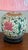 1960s Chinoiserie Ginger Jar Lamp With Pink and Green Floral Design and Pink Shade For Sale - Image 9 of 10