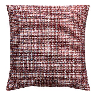 The House of Scalamandré Highland Chenille Pillow, Raspberry Fizz For Sale