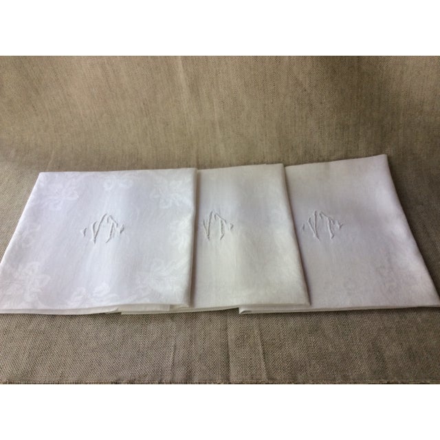 Antique French Linen Napkins Set of 3 Chairish