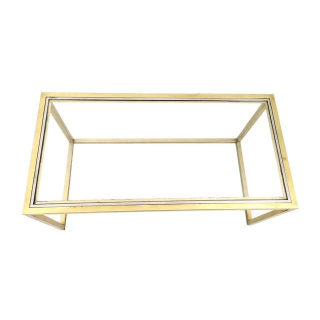 Metal Postmodern Nesting Tables in Brass, Glass and Steel, 1970s, Set of 3 For Sale - Image 7 of 12