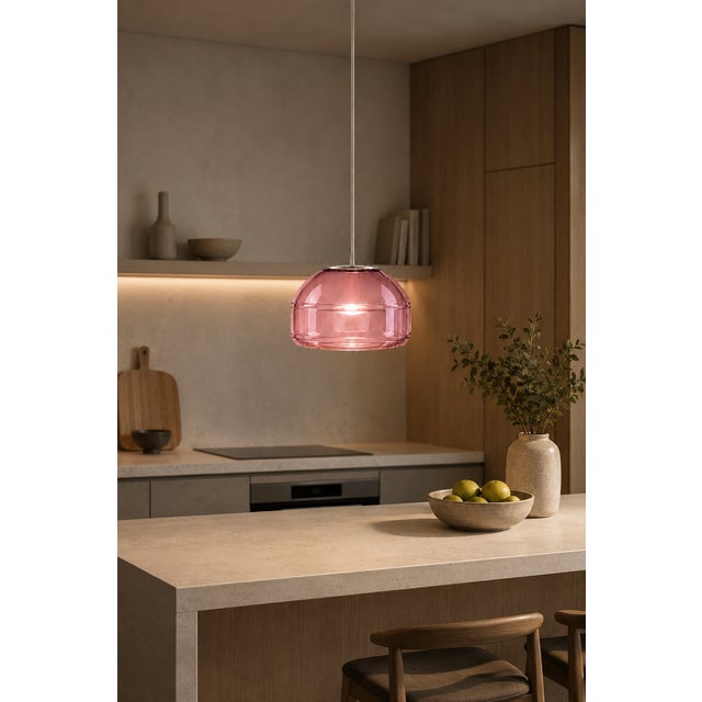 Contemporary Amethyst Blown Glass Pendant Light by Artem Zakharchenko-Halytskyi For Sale - Image 3 of 5