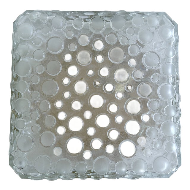Vintage Bubble Glass Flush Mount by Erco, 1970s For Sale