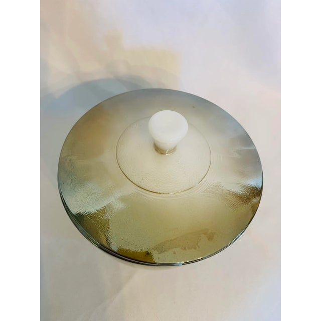 Mid-Century Iridescent Green & Copper Vanity Jeannie Jar ~ This wonderfully whimsical Jar by Federal Glass is a useful as...