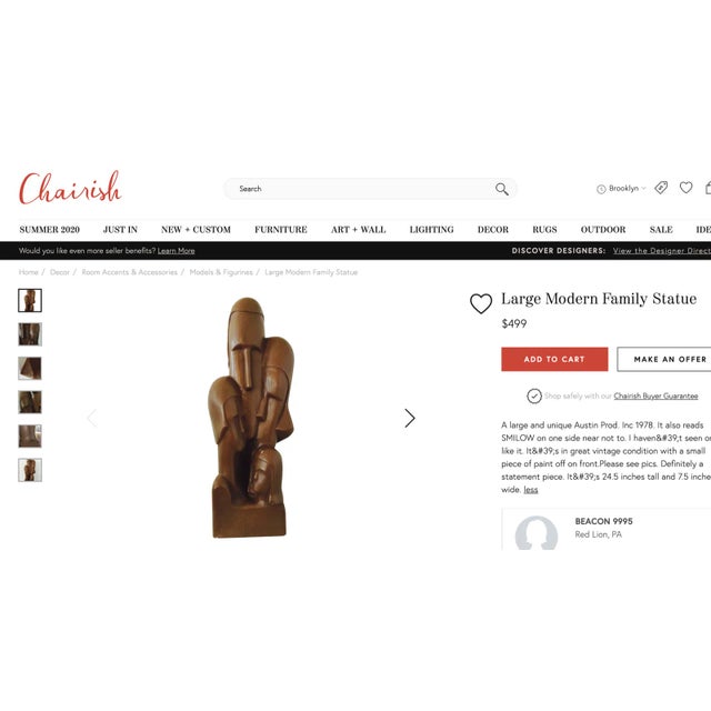 Mid 20th Century Abstract Figurative Faces Plaster Sculpture For Sale - Image 12 of 13