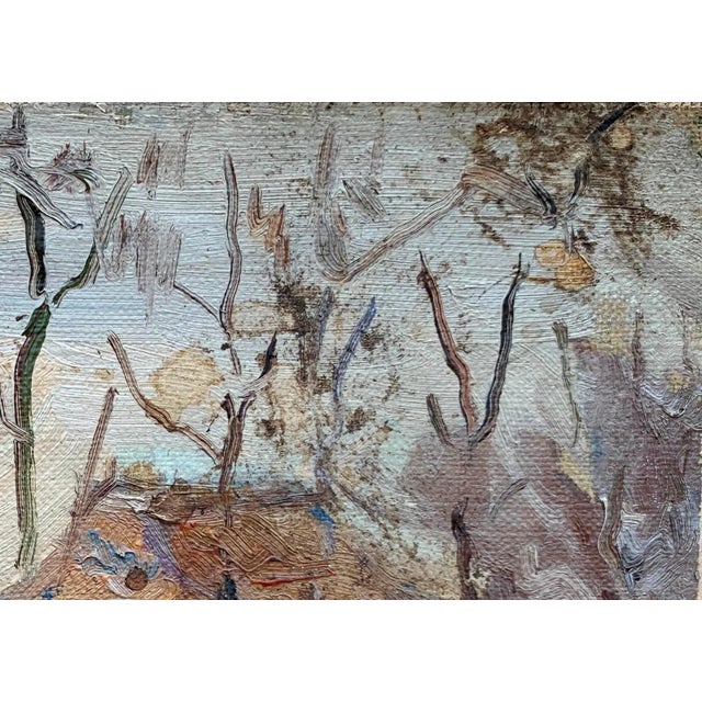 Realism Vintage Ukrainian Impressionist Oil Painting, Rural Landscape, 1960s 15-22 For Sale - Image 3 of 6