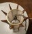 1960s Mid-Century Modern Teak & Brass Swag Pendant Lamp in the Style of Adrian Pearsall For Sale - Image 5 of 13