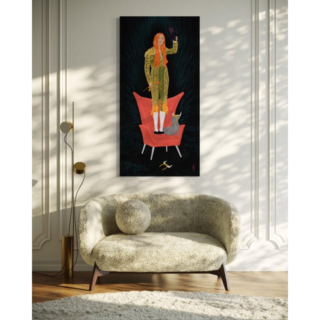 Figurative Catarina by Steve Moors 30"x60" Ready to Hang For Sale - Image 3 of 8