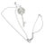 Crafted in platinum, this Tiffany & Co. Victoria Vine Key pendant necklace features a delicate circular motif adorned with...