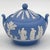 Blue Vintage Wedgwood Blue Jasperware Covered Sugar Bowl or Lidded Trinket Dish For Sale - Image 8 of 11