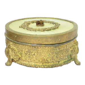 Antique Gold Ormulu & French Celluloid Vanity Box