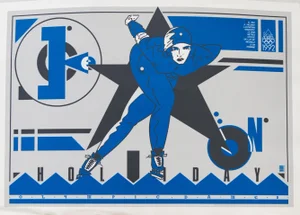 Bruno Bressolin, Ice on Holiday: Olympique Dame Lalenkowa, 1986, Silk-Screen