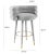 Betty Grey Velvet Bar Stool For Sale - Image 4 of 6
