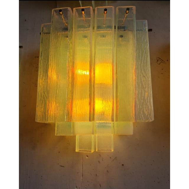 Blue Blue Glass Wall Lamps, 1970s, Set of 2 For Sale - Image 8 of 14