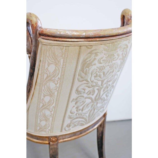 French Empire Style Swan Chair, 1980s For Sale - Image 9 of 12