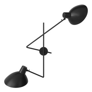 Black VV Cinquanta Twin Wall Lamp by Vittoriano Viganò for Astep For Sale