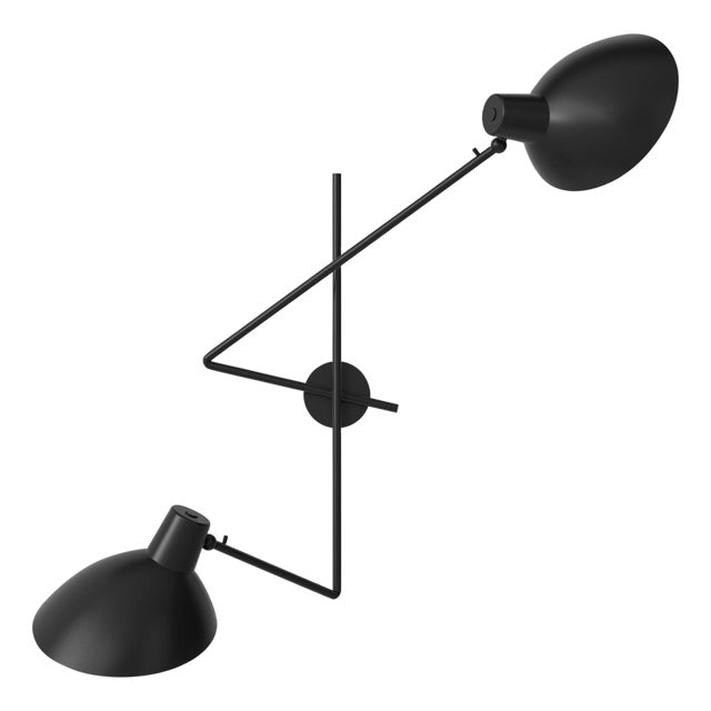 Black VV Cinquanta Twin Wall Lamp by Vittoriano Viganò for Astep For Sale