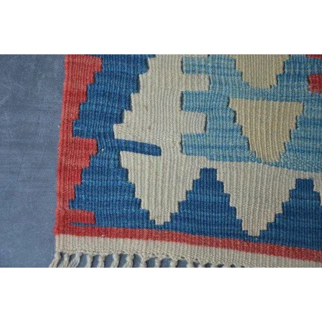 1960's Vintage Turkish Wool Kilim Rug- 3′8″ × 5′1″ For Sale - Image 6 of 11