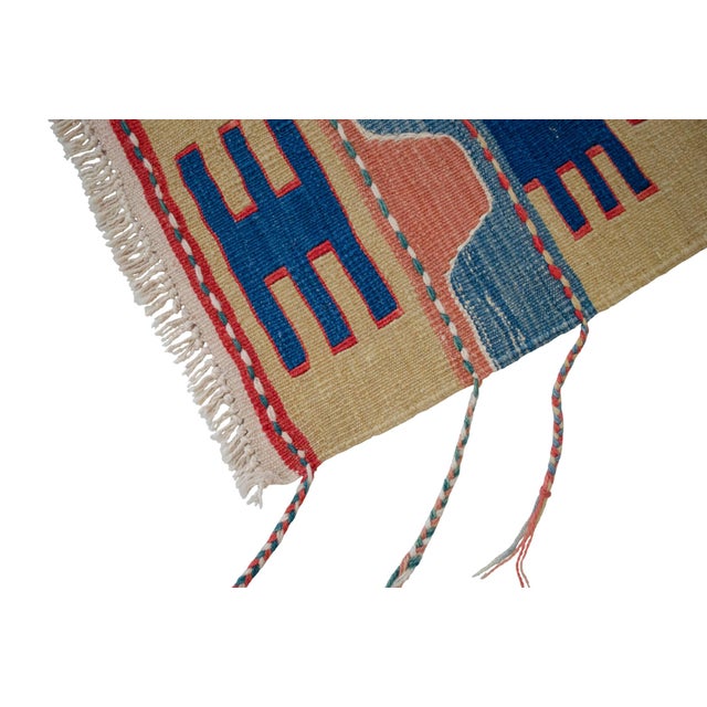 Vintage Hand-Made Turkish Kilim Rug For Sale - Image 10 of 11