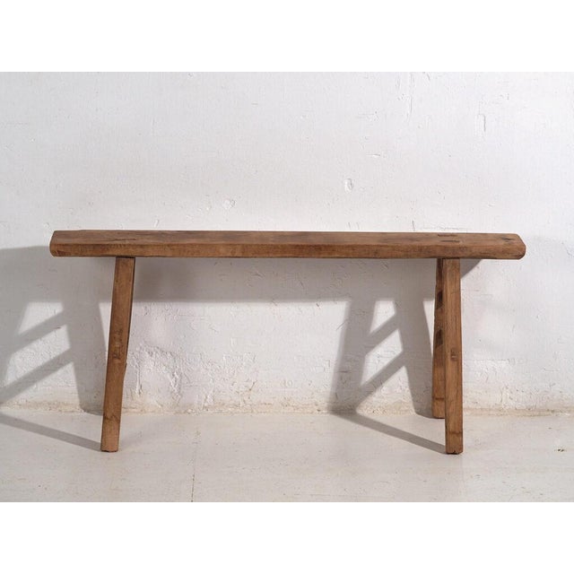 Antique Chinese Wooden Bench For Sale - Image 6 of 8