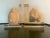 Organic geode on lucite bookends... a mismatched pair that look great together. Can be set front-facing... or rough...