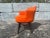 Mid-Century Modern 1950s Mid Century Orange and Black Swivel Arm Chair Attributed to Edward Wormley Dunbar For Sale - Image 3 of 12