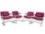 1980s 4 Mid Century Cantilevered Chairs For Sale - Image 5 of 10