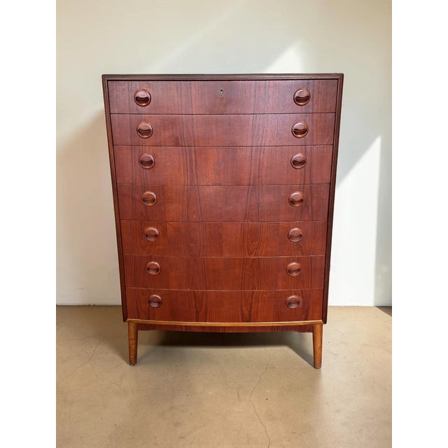 Wood Vintage Danish Teak Curved Chest of Drawers, 1960s For Sale - Image 7 of 7