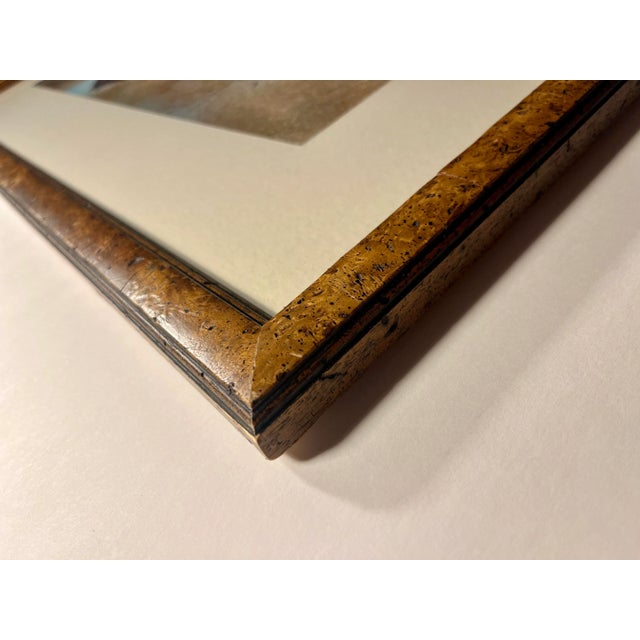 1980s 1989 Vintage Original Watermill Watercolor Painting Signed and Framed For Sale - Image 5 of 6