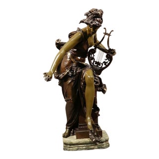 Mid 20th Century Melodie - Albert Ernest Carrier-Belleuse Bronze For Sale