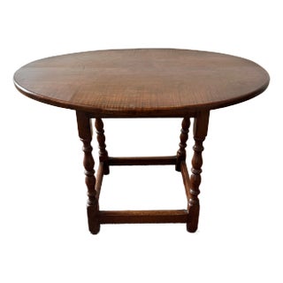 Antique Late 1800s Oval Tavern Table For Sale