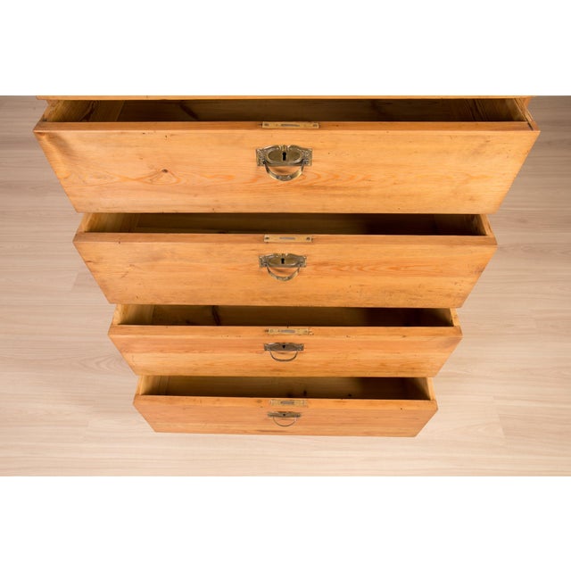 1920s Pine Tallboy Chest of Drawers, 1920s For Sale - Image 5 of 12