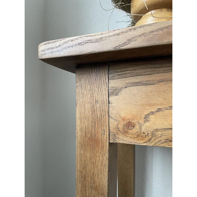 Oak Worktable or Console Table, 1950s For Sale - Image 17 of 18