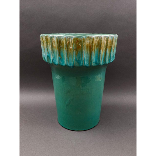 Mid 20th Century Mid 20th Century Robinson Ransbottom Roseville, Oh Monumental Cog Gear Planter For Sale - Image 5 of 8